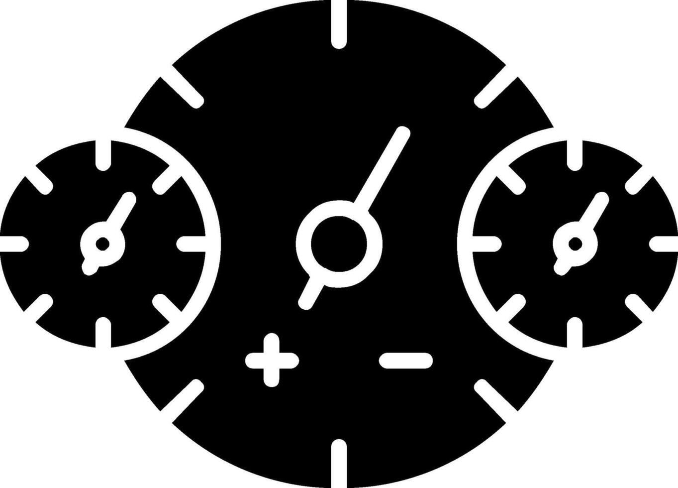 relojes glifo icono vector