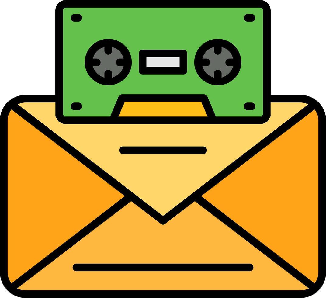 Voice Mail Line Filled Icon 43311788 Vector Art at Vecteezy