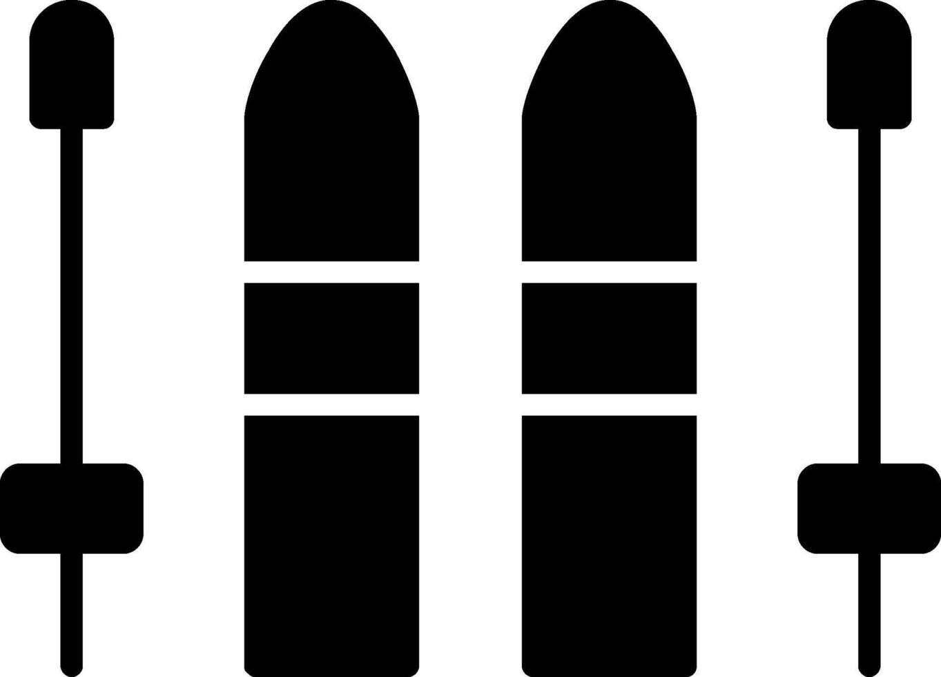 Skiing Glyph Icon vector