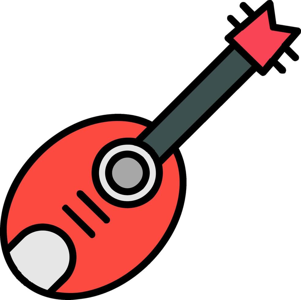 Guitar Line Filled Icon vector