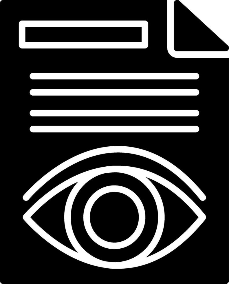 Document Glyph Icon vector