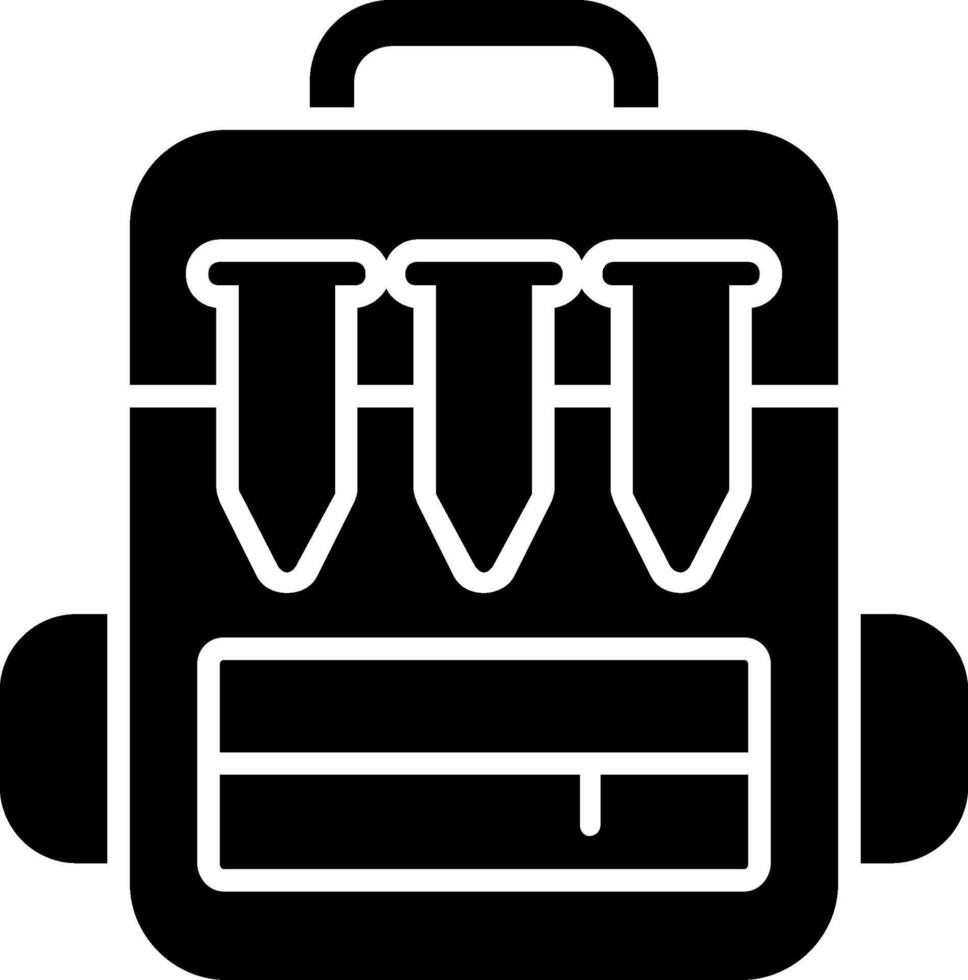 Backpack Glyph Icon vector