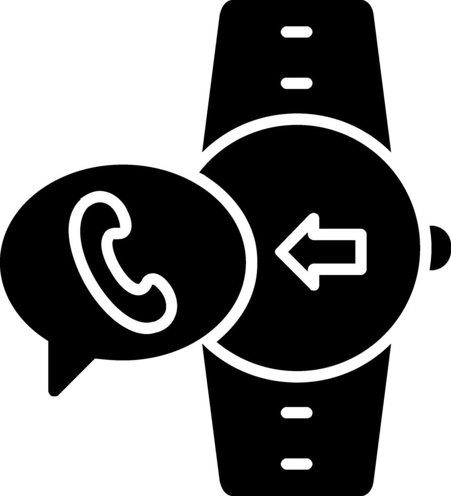 Incoming Call Glyph Icon vector