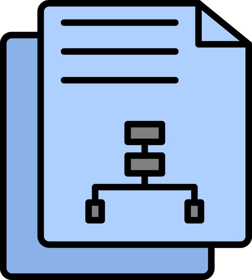 Document Line Filled Icon vector
