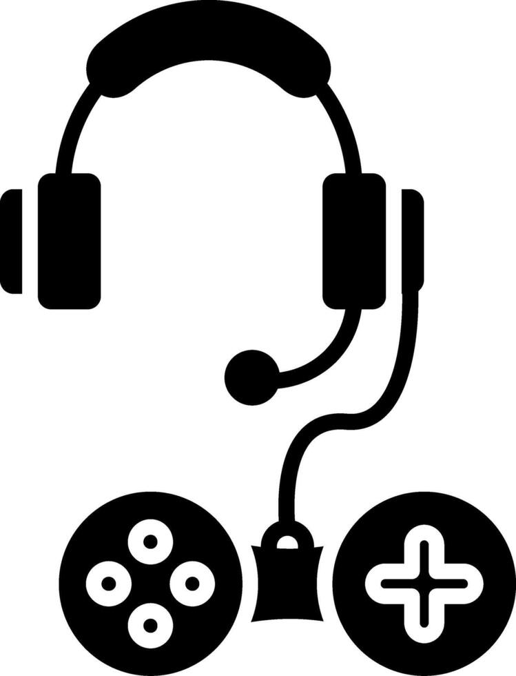 Headphones Glyph Icon vector