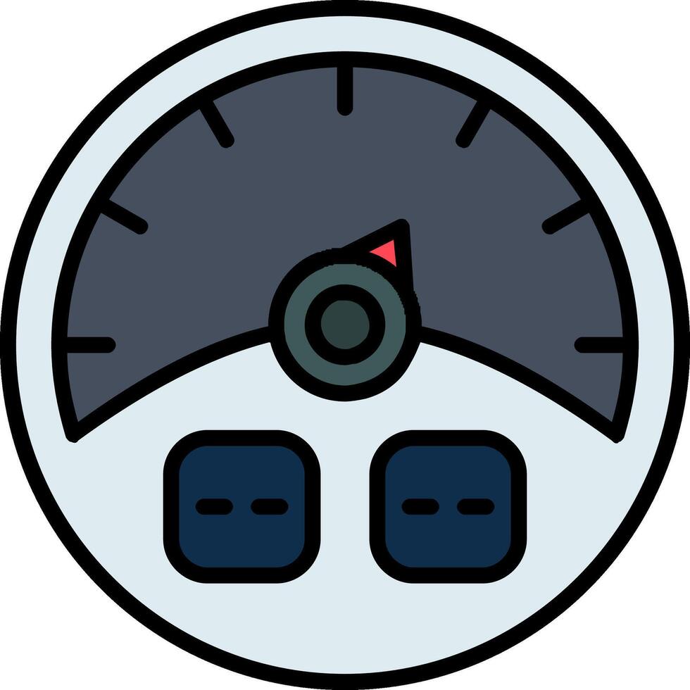 Gauge Line Filled Icon vector