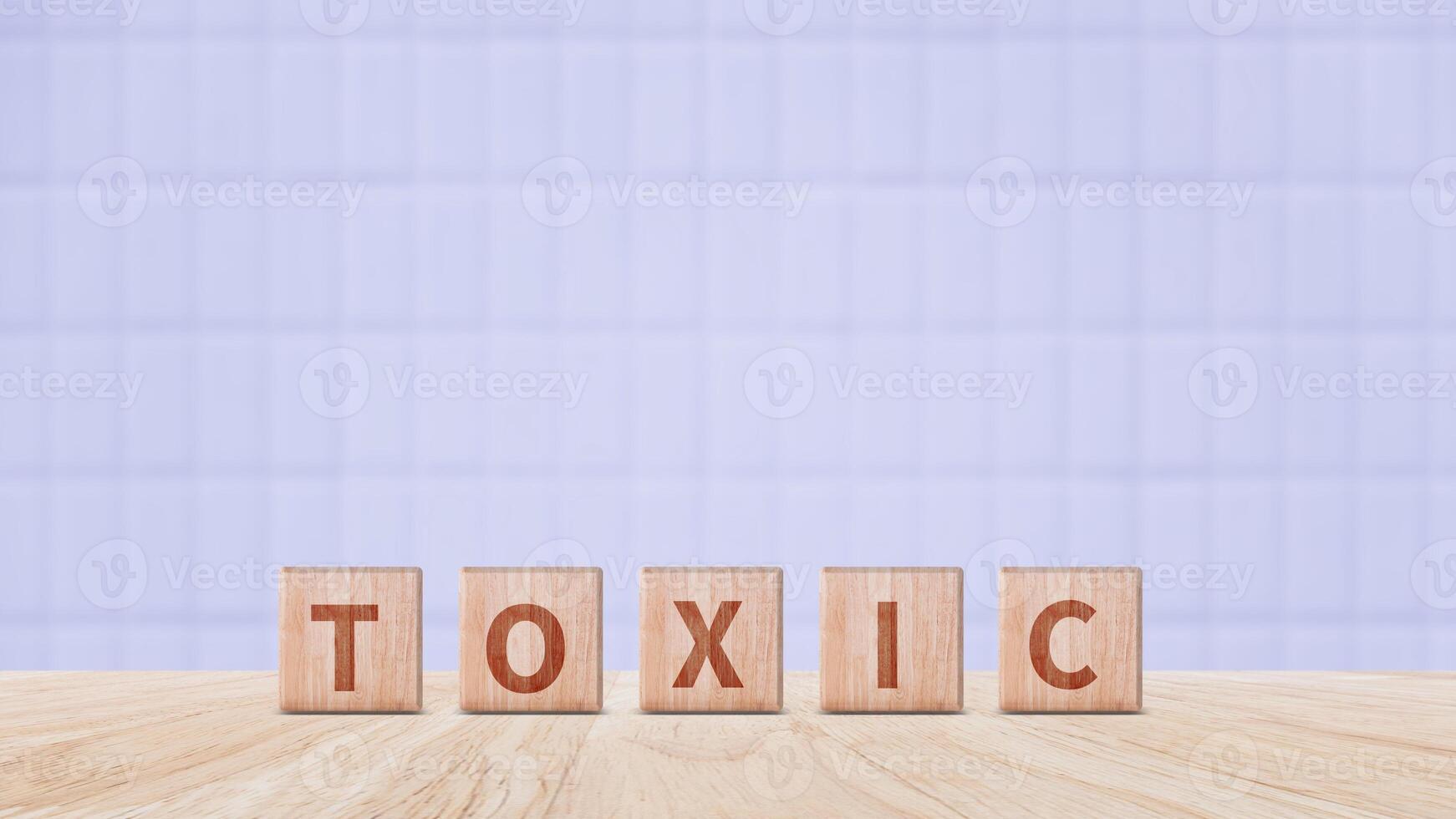 Toxic concept, Cubes wooden blocks form the word Toxic. extensive Toxic Concept applies to both relationships and the chemical industry. photo