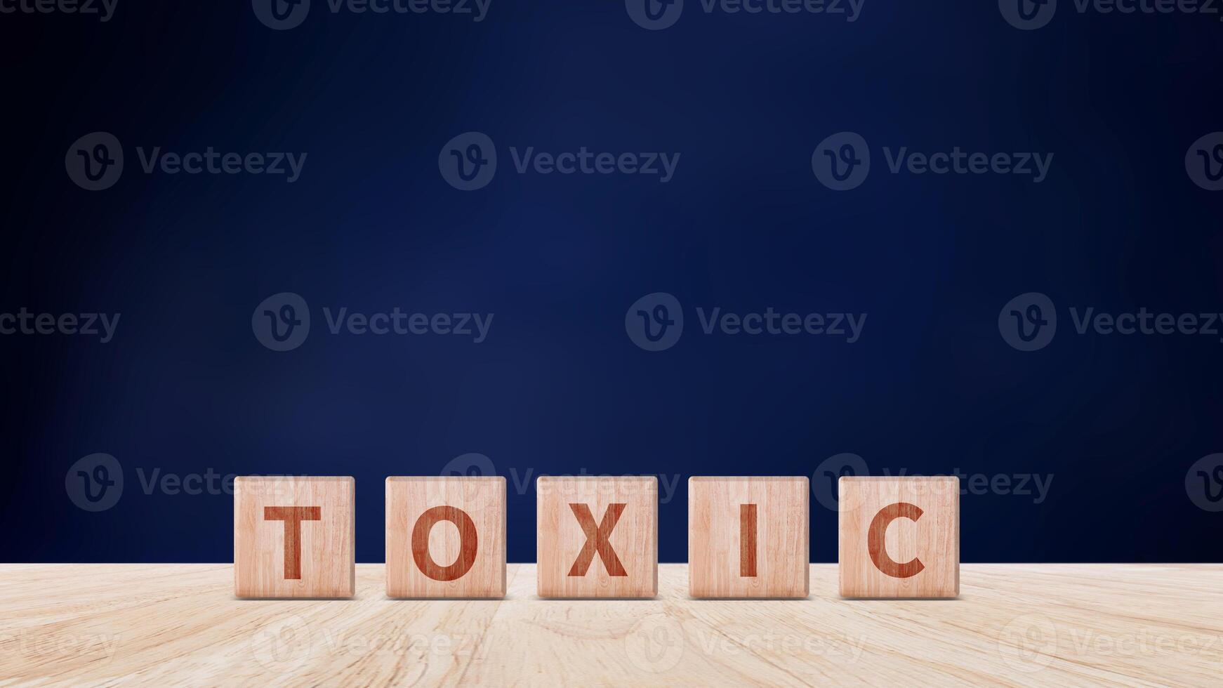 Toxic concept, Cubes wooden blocks form the word Toxic. extensive Toxic Concept applies to both relationships and the chemical industry. photo