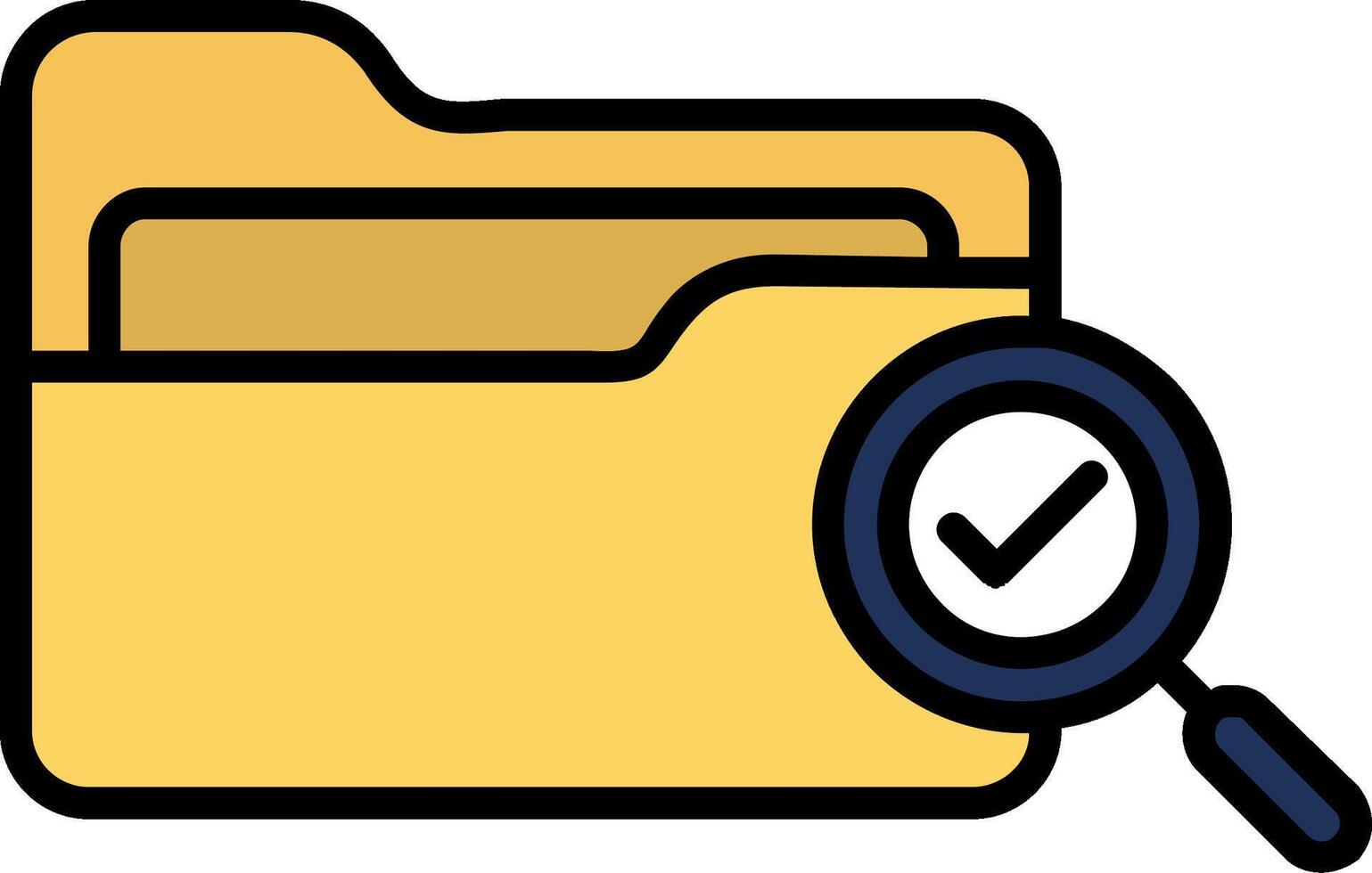 Folder Line Filled Icon vector