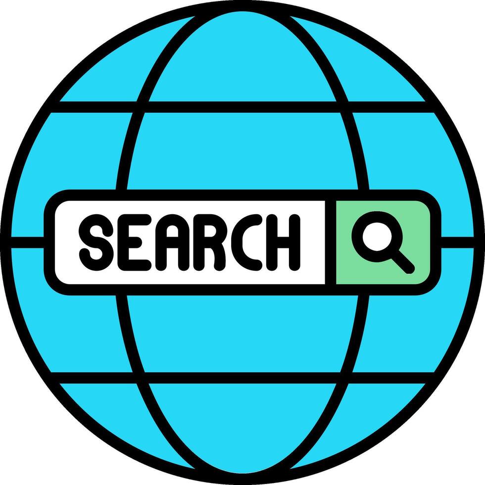 Internet Line Filled Icon vector