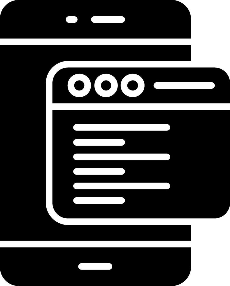 Smartphone Glyph Icon vector