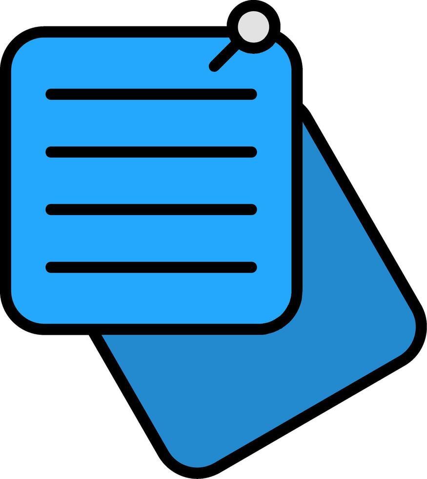 Pinned Line Filled Icon vector