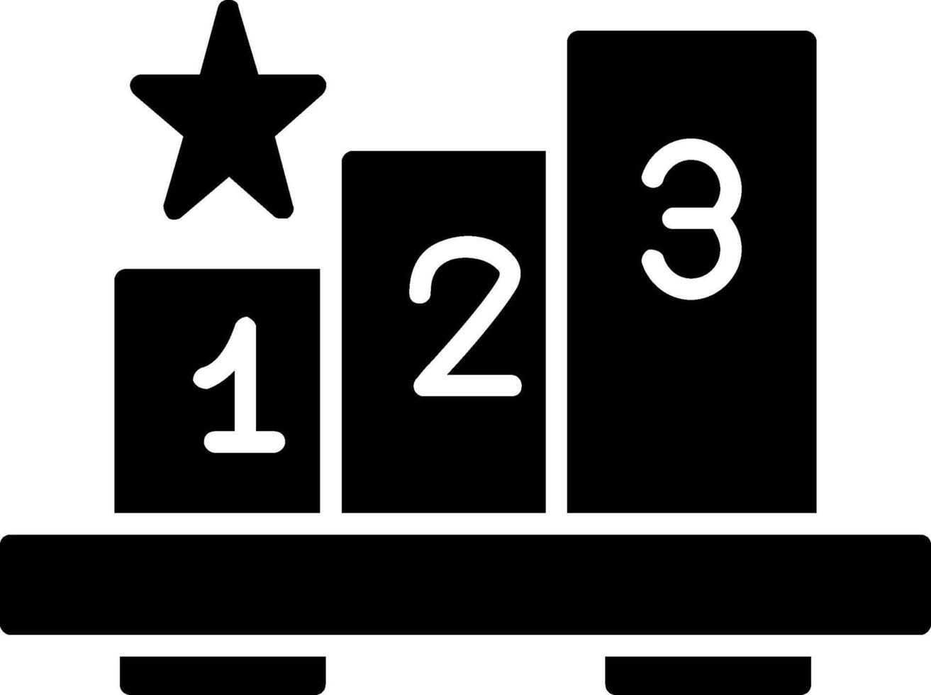 Leaderboard Glyph Icon vector