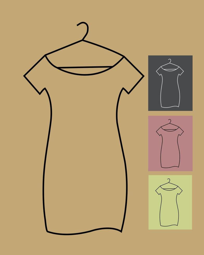 female luxury dress art, icons, and graphics design vector