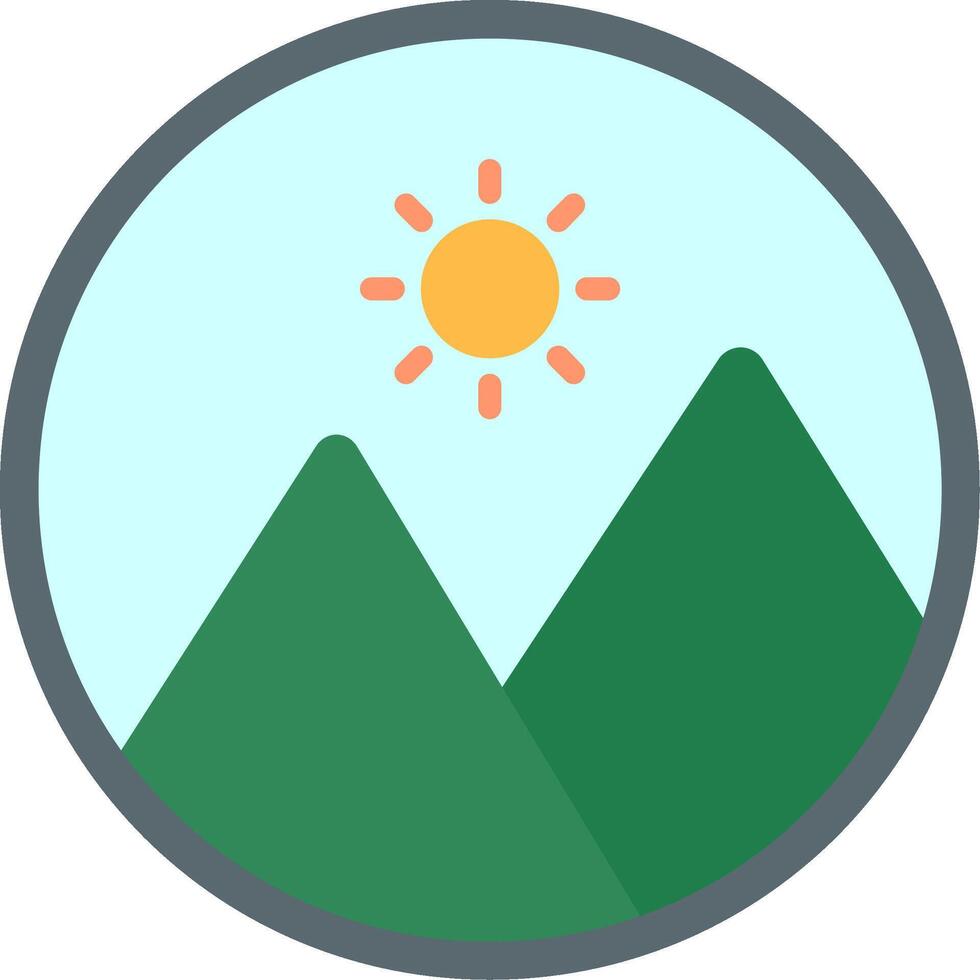 Image Flat Icon vector