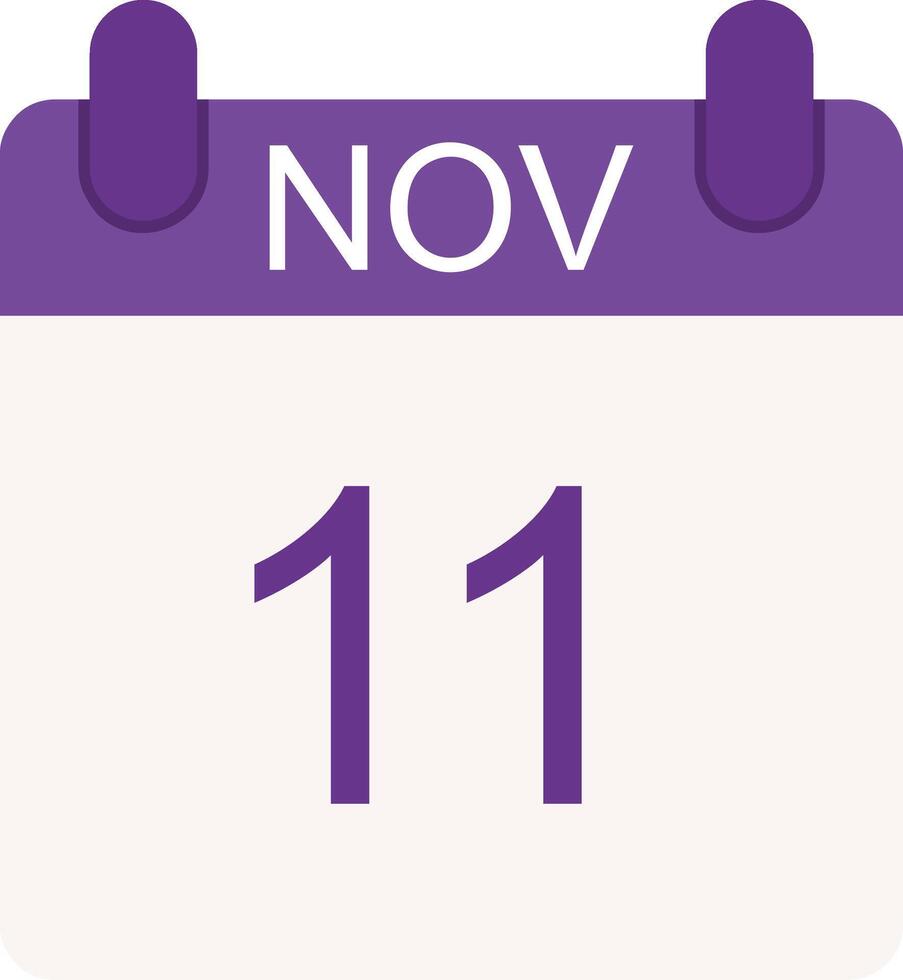 November Flat Icon vector