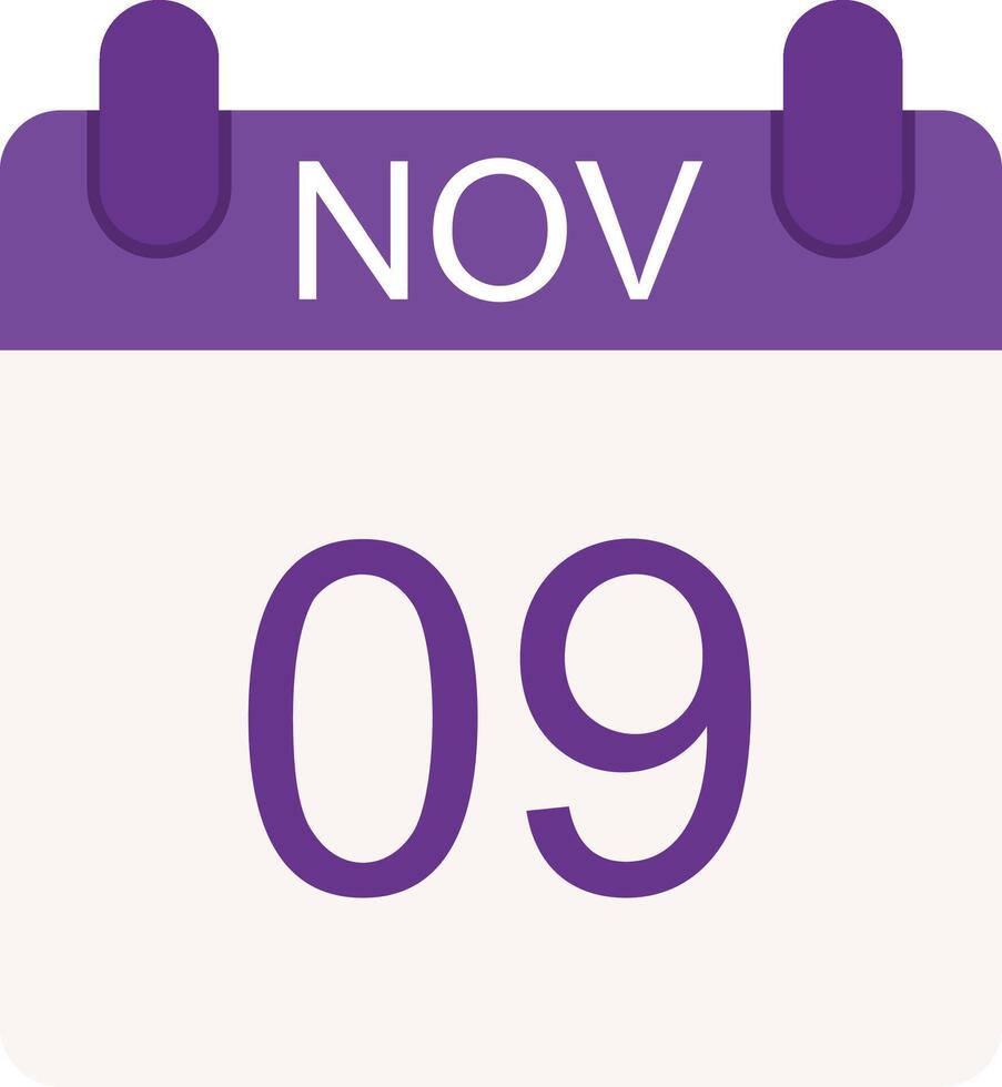 November Flat Icon vector