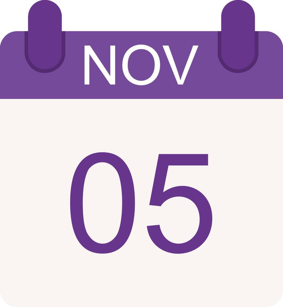 November Flat Icon vector