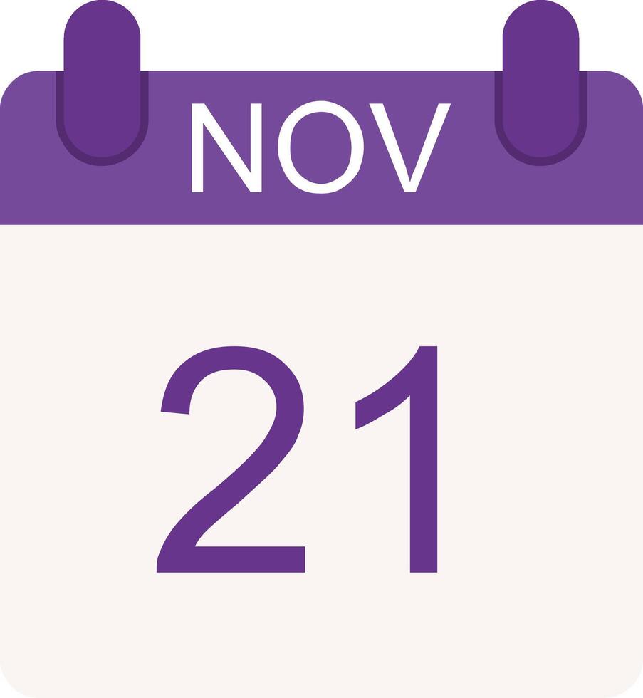 November Flat Icon vector