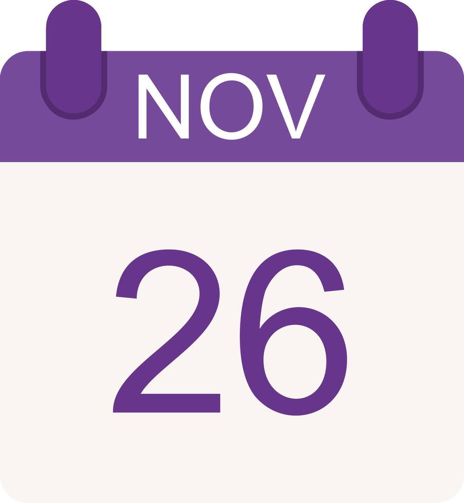 November Flat Icon vector
