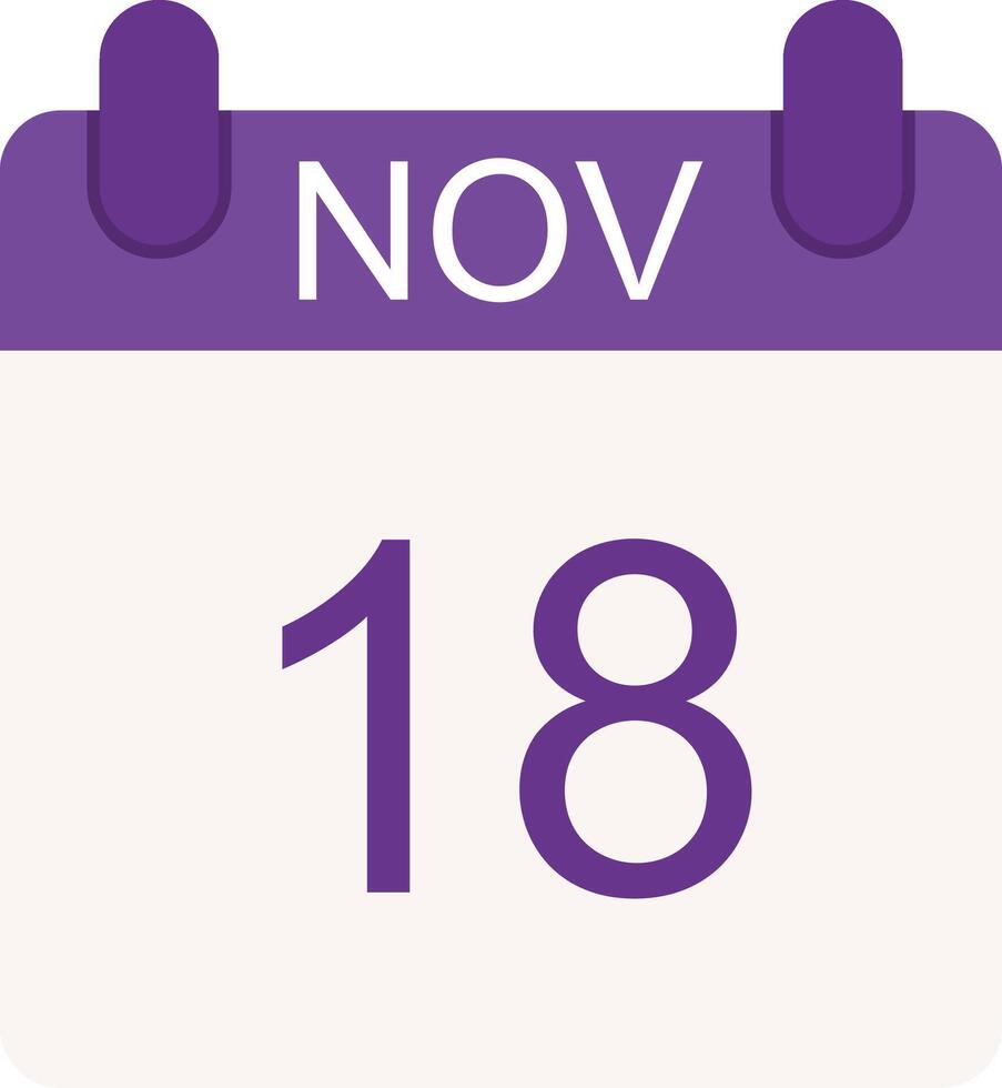 November Flat Icon vector