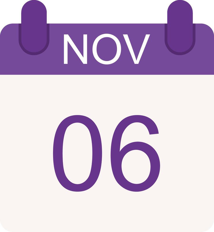 November Flat Icon vector