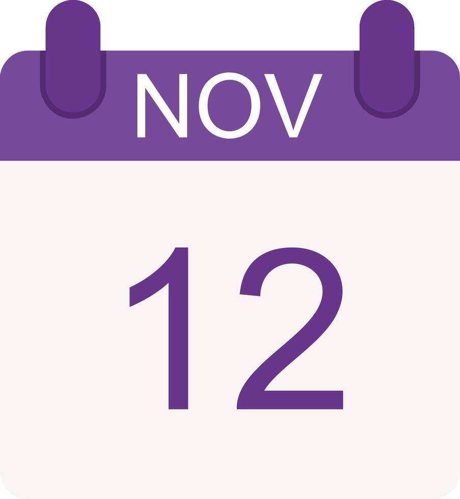 November Flat Icon vector