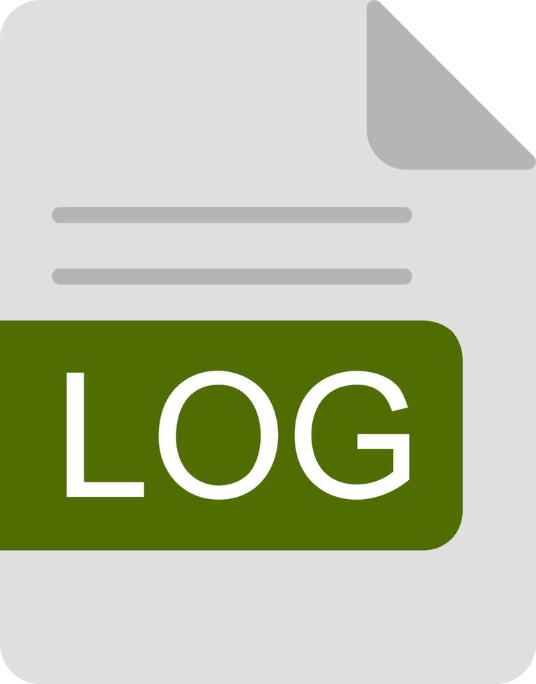 LOG File Format Flat Icon vector