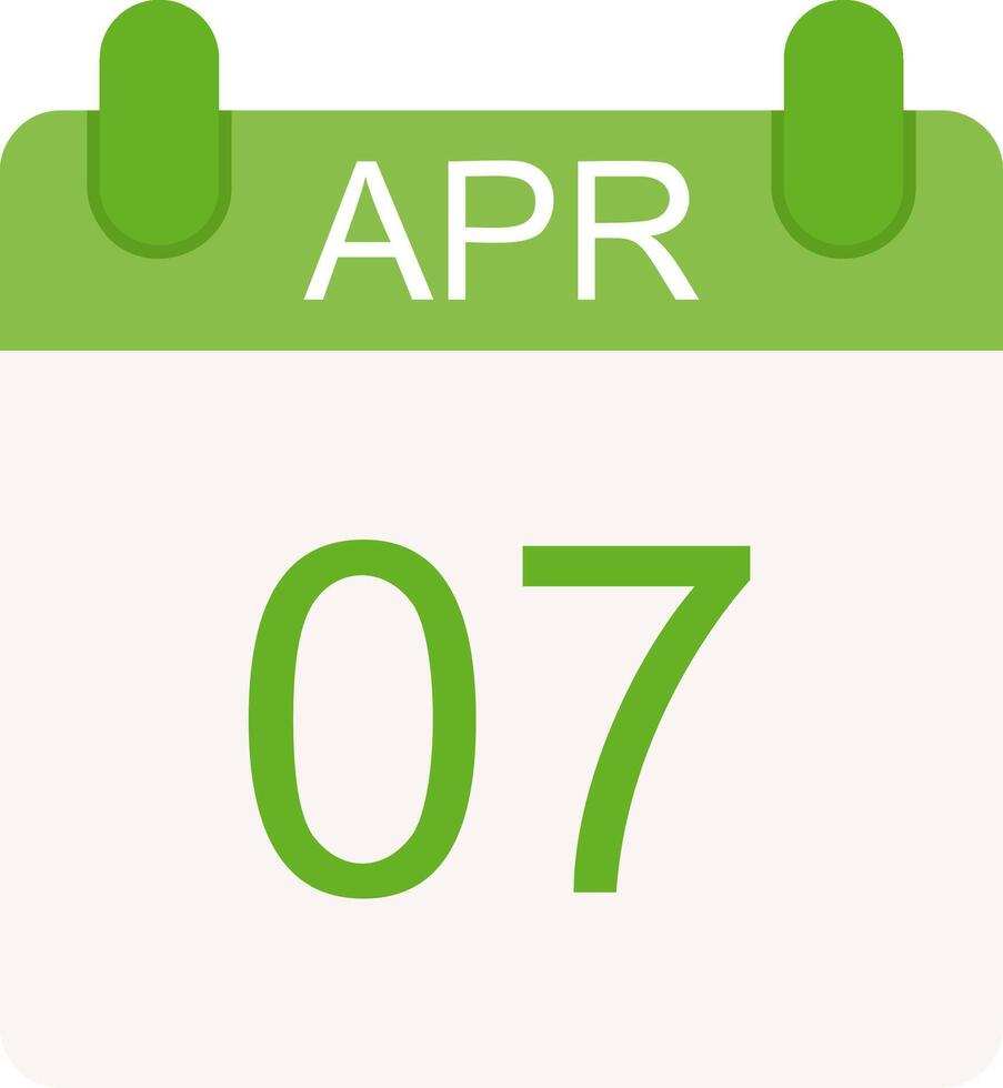 April Flat Icon vector