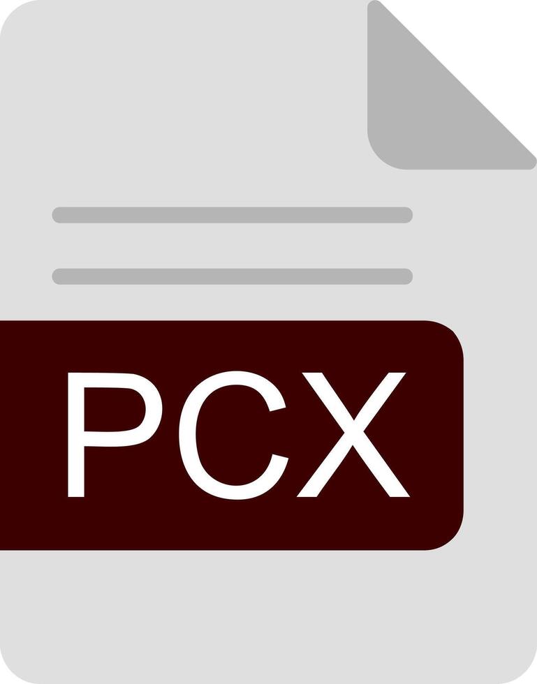 pcx archivo formato plano icono vector