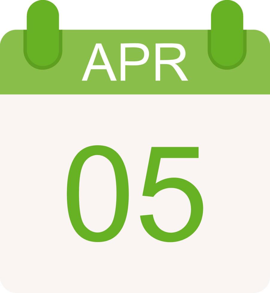 April Flat Icon vector