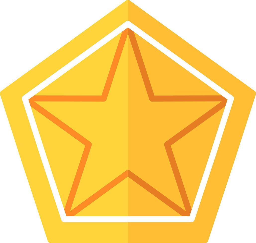 Star Pentagon Flat Icon vector