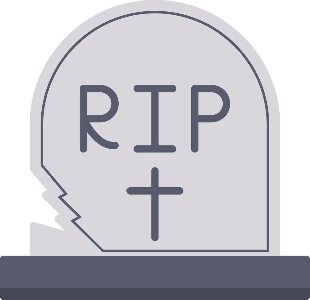 Tombstone Flat Icon vector