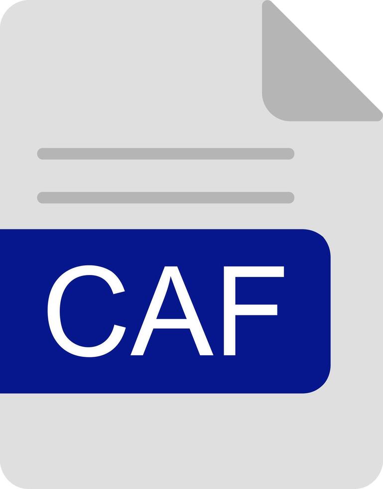 CAF File Format Flat Icon vector