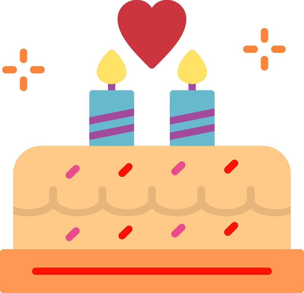 Anniversary Flat Icon vector