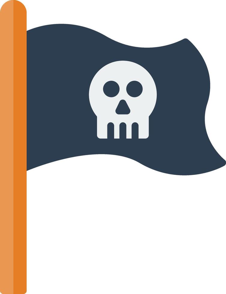 Pirate Flag Flat Icon vector