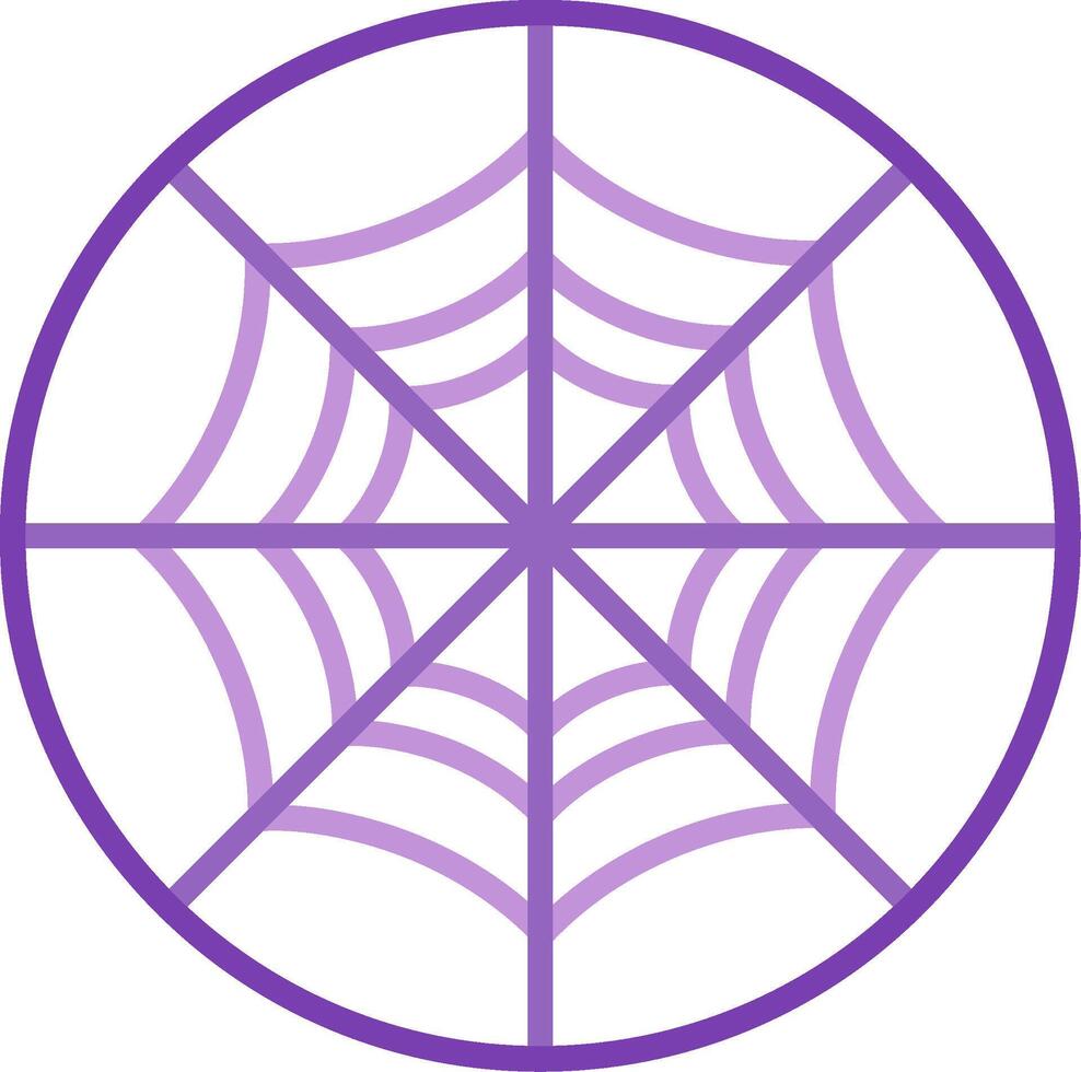 Spider Web Flat Icon vector