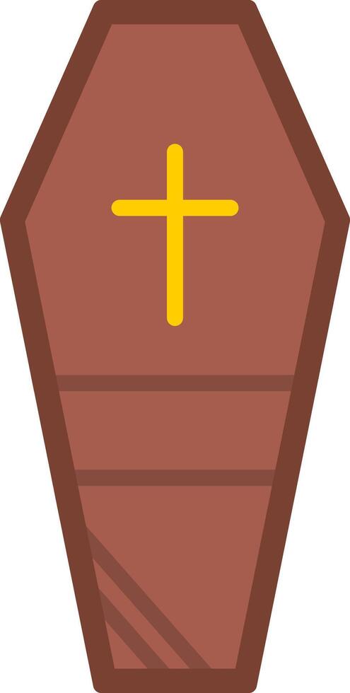 Coffin Flat Icon vector