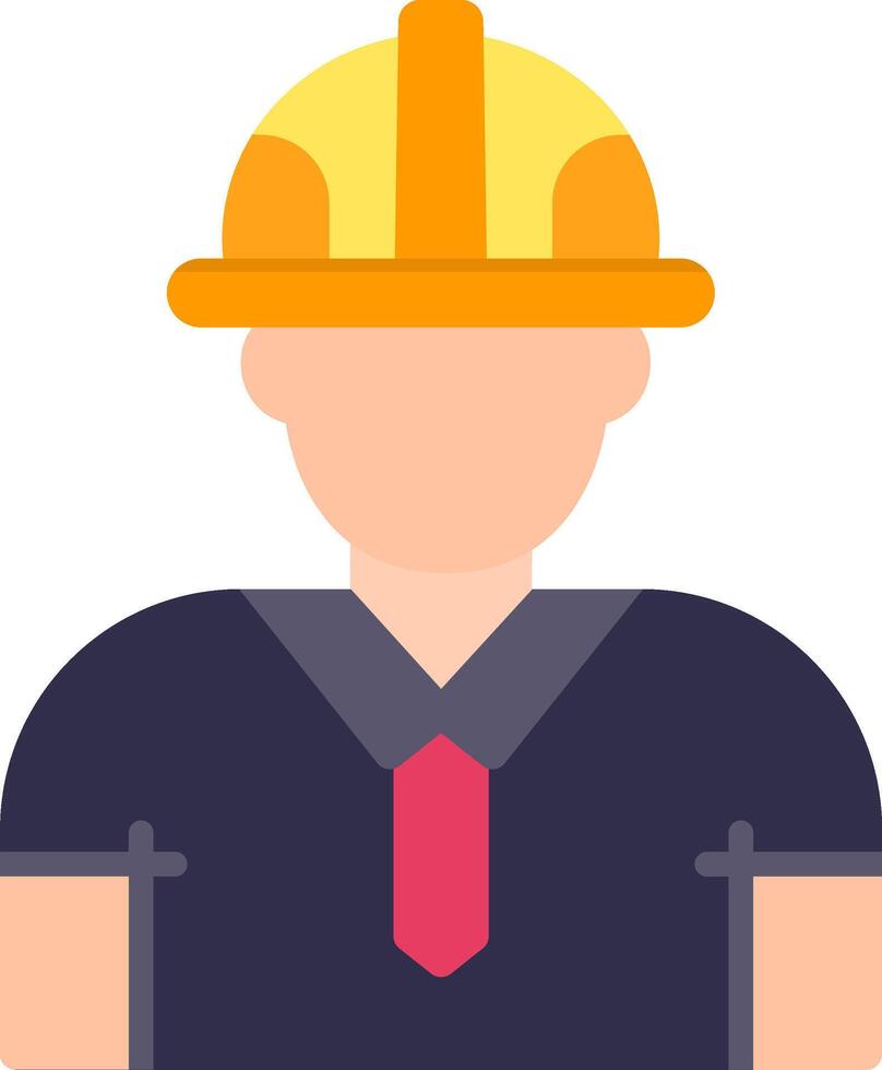 Engineer Flat Icon vector