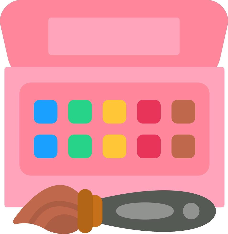 icono plano de la paleta de colores vector