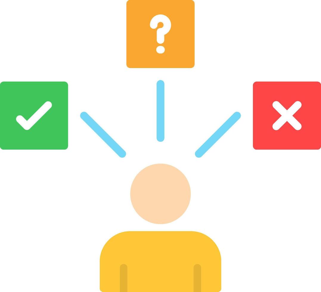 Decide Flat Icon vector