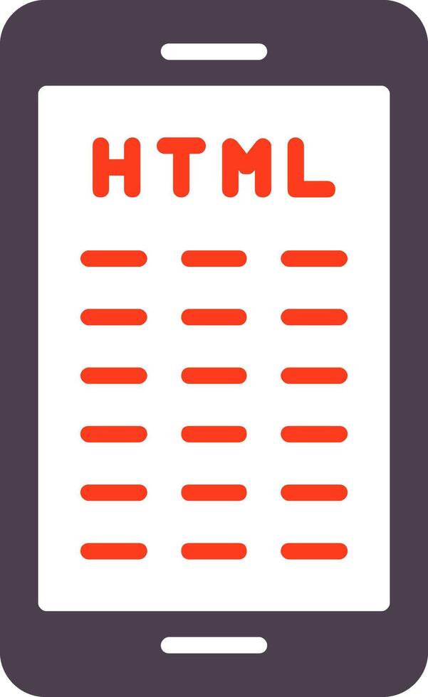 Mobile Coding Flat Icon vector