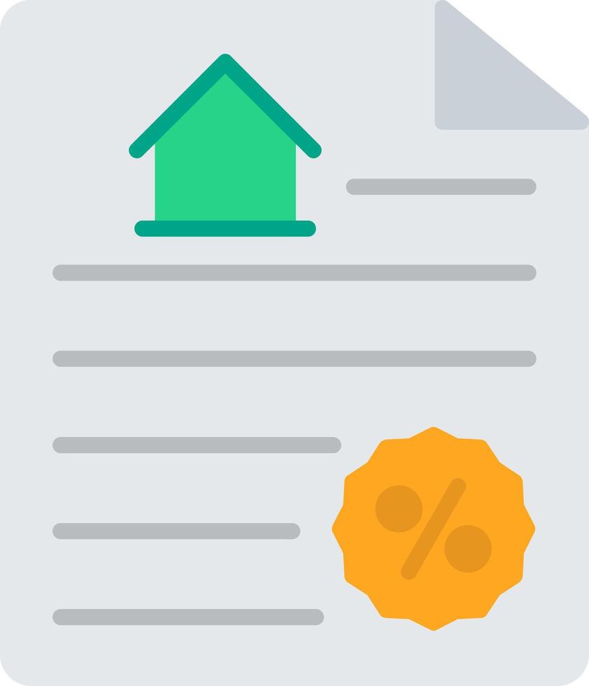 Contract Flat Icon vector