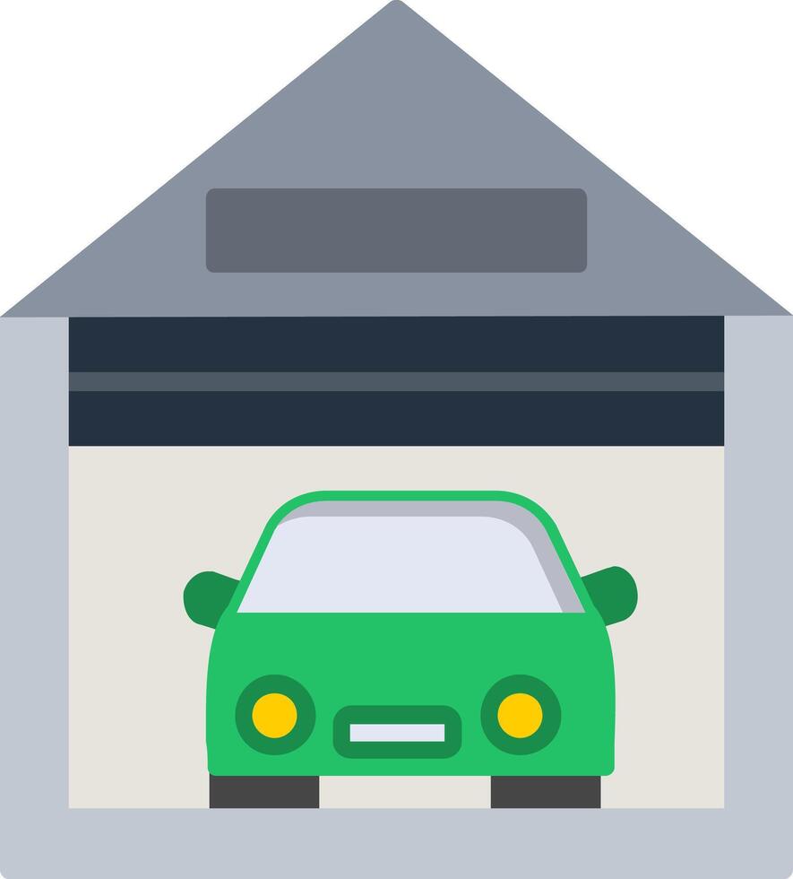 Garage Flat Icon vector
