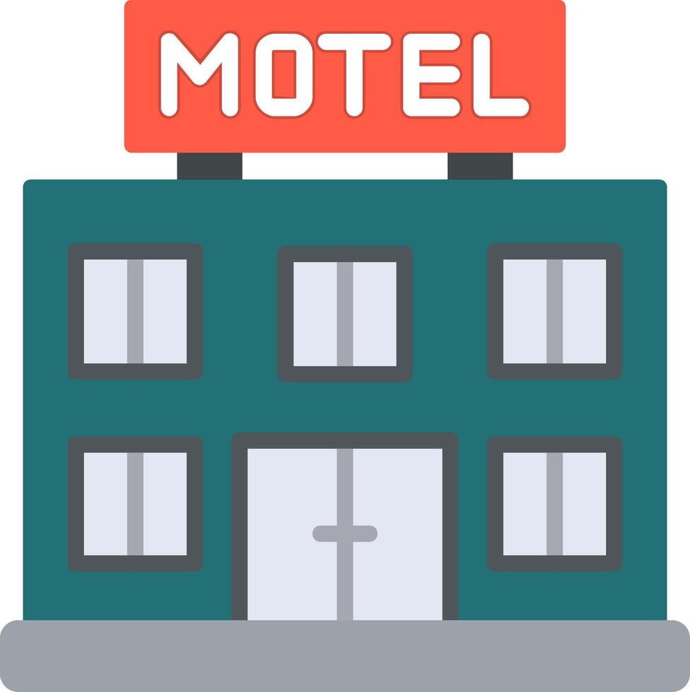 Motel Flat Icon vector