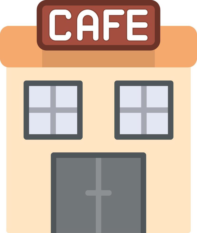 café, plano, icono vector