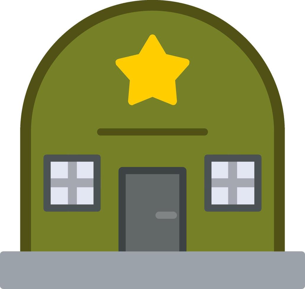 Army Base Flat Icon vector