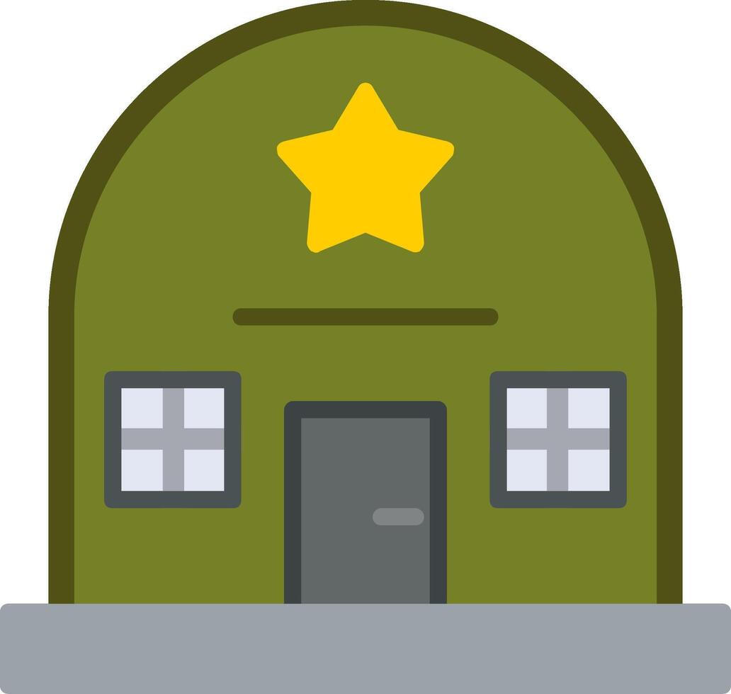 Army Base Flat Icon vector