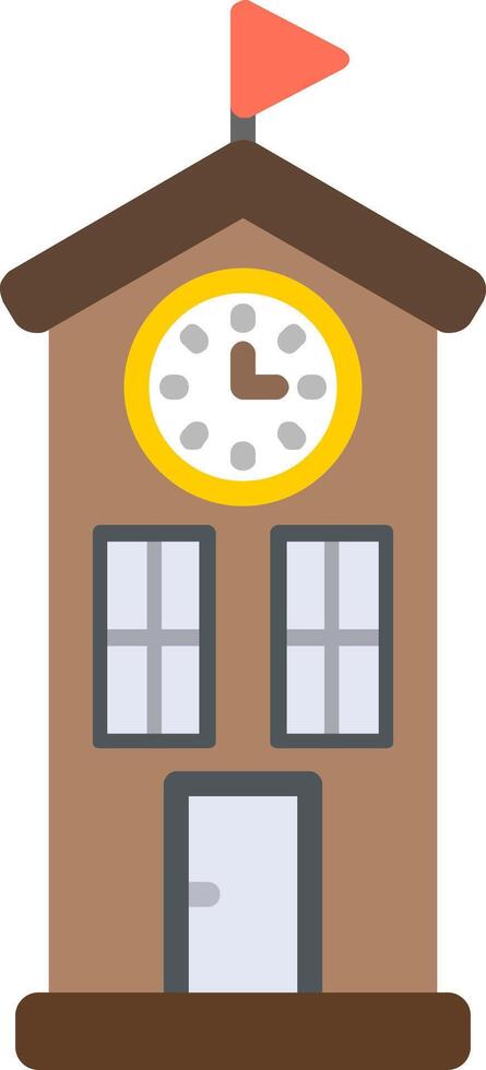 Clock Tower Flat Icon vector