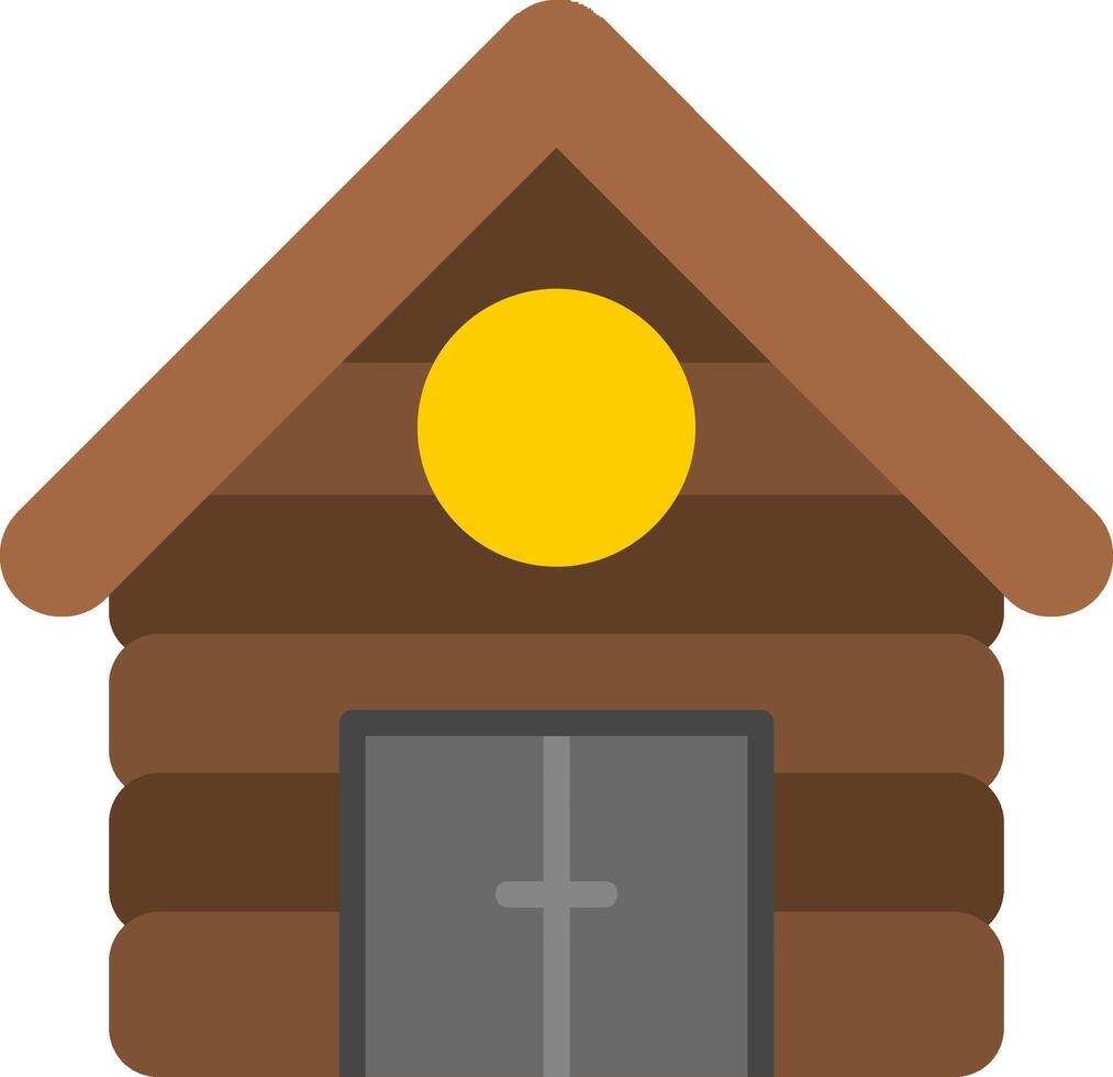 icono plano de cabina vector